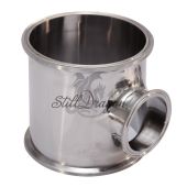 6" x 6" x 3" Stainless Steel TriClamp Tee
