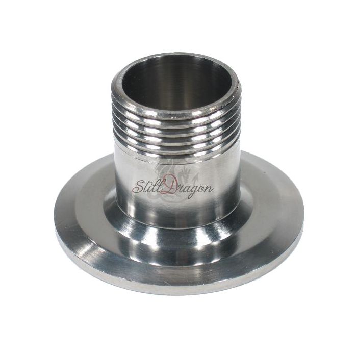 2" TriClamp x 1" Male Thread Adapter
