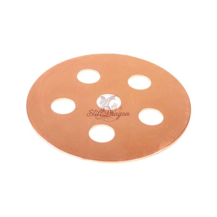 4" Copper Bubble Cap Plate